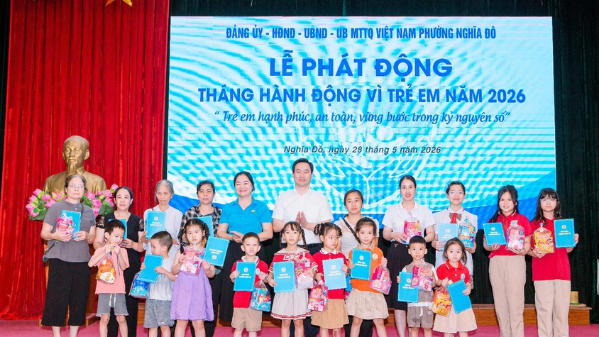 PHƯỜNG NGHĨA ĐÔ PHÁT ĐỘNG THÁNG HÀNH ĐỘNG VÌ TRẺ EM NĂM 2026