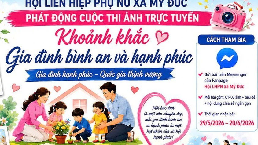 Hội Liên hiệp Phụ nữ xã Mỹ Đức phát động cuộc thi ảnh trực tuyến 