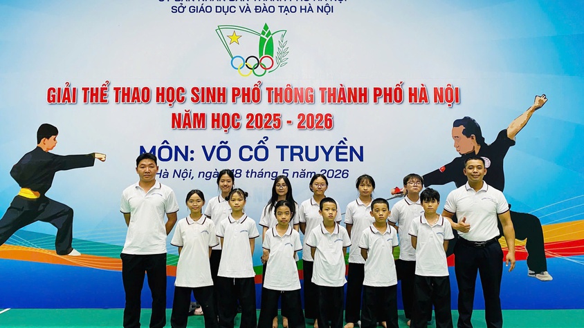 DẤU ẤN ĐOÀN THỂ THAO HỌC SINH PHƯỜNG VĨNH HƯNG THAM GIA GIẢI THỂ THAO HỌC SINH PHỔ THÔNG THÀNH PHỐ HÀ NỘI NĂM HỌC 2025 - 2026