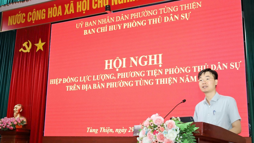 Phường Tùng Thiện hiệp đồng lực lượng, phương tiện phòng thủ dân sự năm 2026.