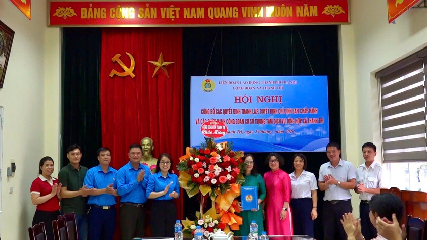 Thành lập Công đoàn cơ sở Trung tâm Dịch vụ tổng hợp xã Thanh Trì