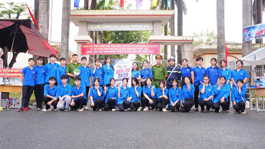 Tuổi trẻ xã Hòa Phú: Tiếp sức mùa thi tuyển sinh vào lớp 10 THPT, năm học 2025 -2026
