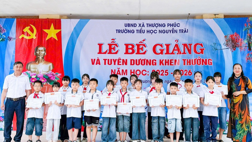 Trường Tiểu học Nguyễn Trãi Lễ bế giảng và tuyên dương, khen thưởng năm học 2025 - 2026