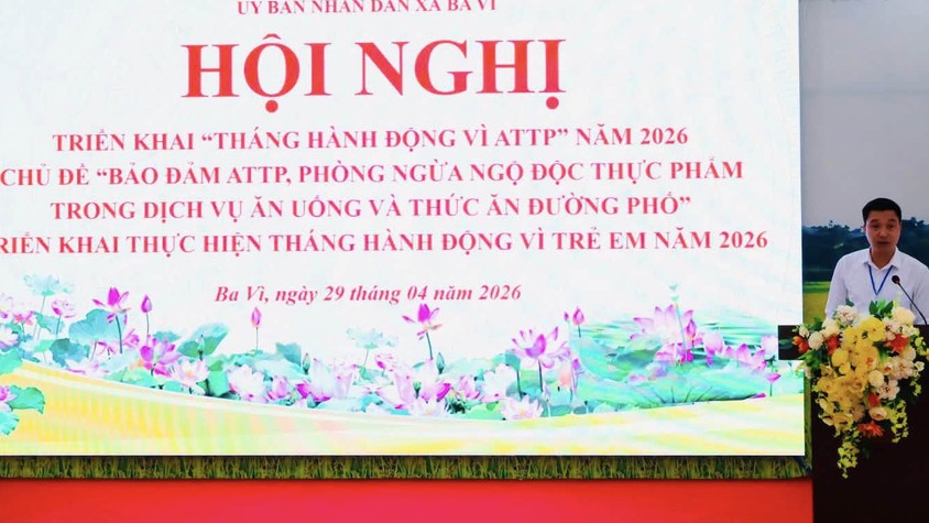 UBND xã Ba Vì tổ chức hội nghị triển khai “Tháng hành động vì an toàn thực phẩm” năm 2026
