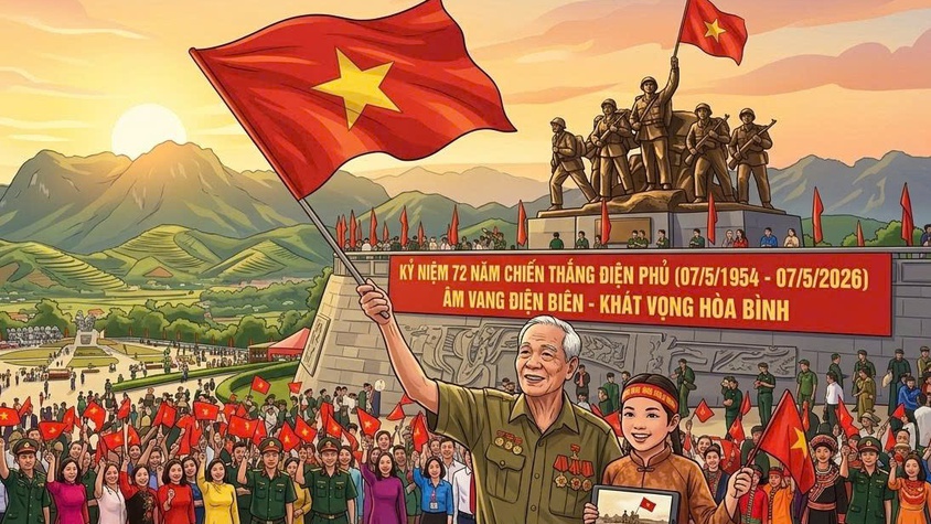 Kỷ niệm 72 năm Chiến thắng lịch sử Điện Biên Phủ (7/5/1954-7/5/2026): Tự hào về lịch sử và tin tưởng vào tương lai tươi sáng của đất nước