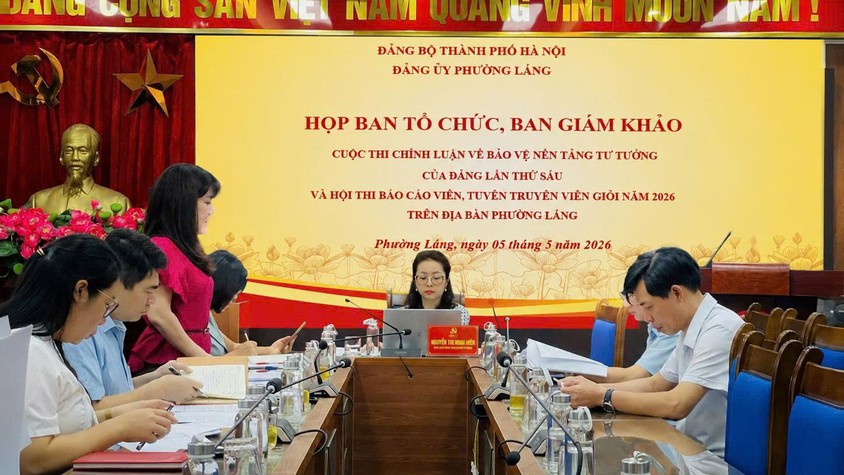 PHƯỜNG LÁNG HỌP BAN TỔ CHỨC, BAN GIÁM KHẢO CUỘC THI CHÍNH LUẬN VỀ BẢO VỆ NỀN TẢNG TƯ TƯỞNG CỦA ĐẢNG LẦN THỨ SÁU VÀ HỘI THI BÁO CÁO VIÊN, TUYÊN TRUYỀN VIÊN GIỎI NĂM 2026