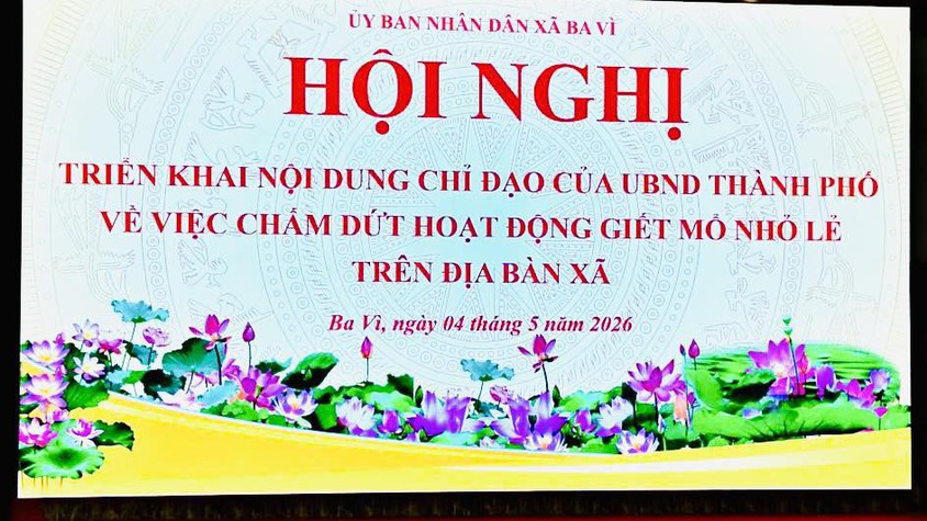 Xã Ba Vì tổ chức hội nghị triển khai nội dung chỉ đạo của UBND Thành phố Hà Nội về việc chấm dứt hoạt động giết mổ nhỏ lẻ trên địa bàn