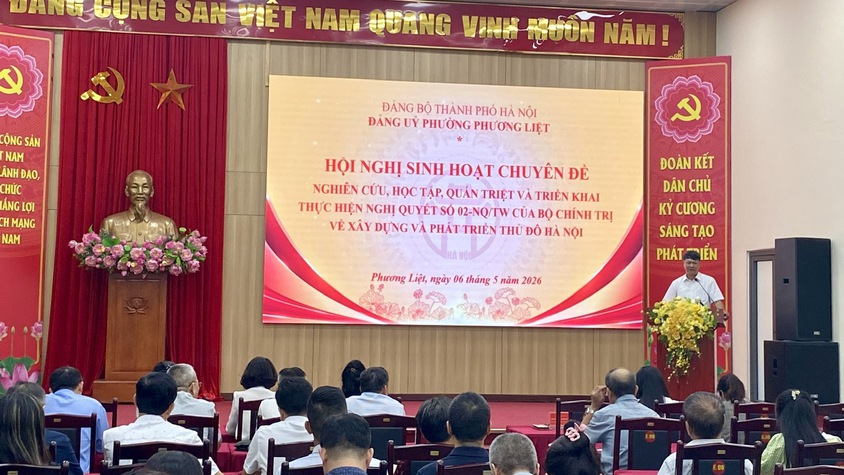 Đảng ủy phường Phương Liệt tổ chức sinh hoạt chuyên đề về Nghị quyết số 02-NQ/TW của Bộ Chính trị