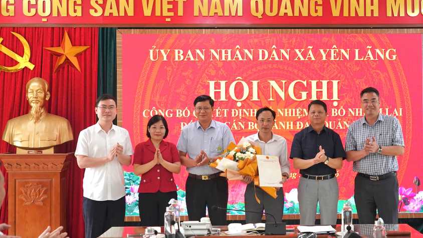 Yên Lãng trao quyết định bổ nhiệm, bổ nhiệm lại cán bộ