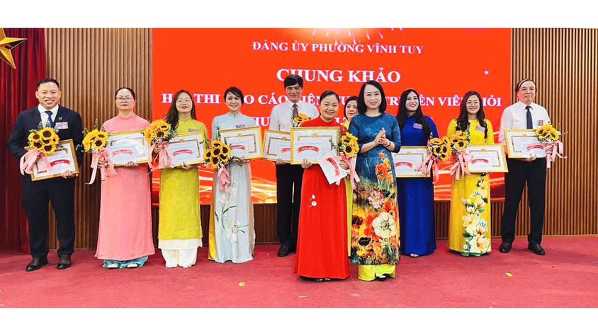CHUNG KHẢO HỘI THI BÁO CÁO VIÊN, TUYÊN TRUYỀN VIÊN GIỎI PHƯỜNG VĨNH TUY NĂM 2026