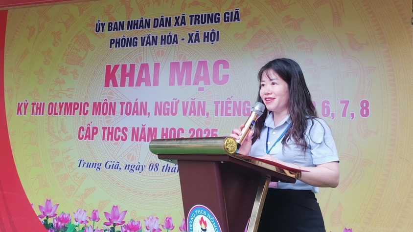 TRUNG GIÃ TỔ CHỨC KỲ THI OLYMPIC CÁC MÔN TOÁN, NGỮ VĂN, TIẾNG ANH CẤP THCS CHO HỌC SINH KHỐI 6,7,8