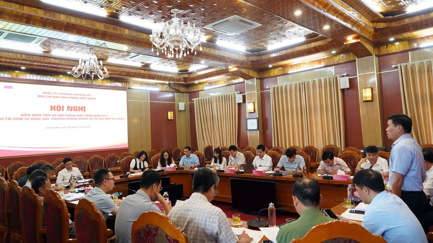 Phường Chương Mỹ kiểm điểm tiến độ giải phóng mặt bằng Quốc lộ 6 và dự án khu tái định cư Đồng Giải