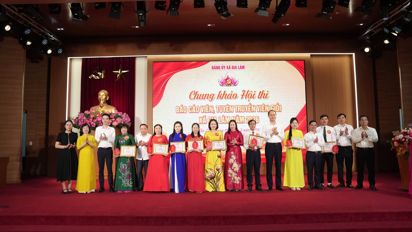 Xã Gia Lâm: Sôi nổi Chung khảo Hội thi Báo cáo viên, tuyên truyền viên giỏi năm 2026
