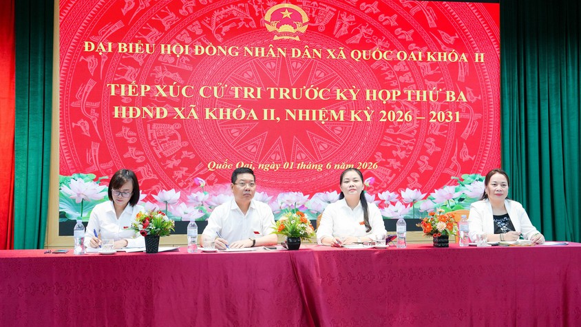Hội nghị tiếp xúc cử tri trước Kỳ họp thứ ba HĐND xã Quốc Oai khóa II, nhiệm kỳ 2026-2031