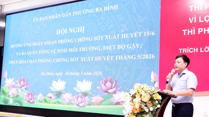 Phường Ba Đình phát động hưởng ứng Ngày ASEAN phòng, chống sốt xuất huyết lần thứ 16: Chủ động từ sớm, quyết liệt từ cơ sở để bảo vệ sức khỏe Nhân dân