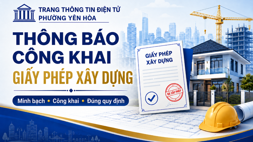 Thông báo công khai Giấy phép xây dựng có thời hạn