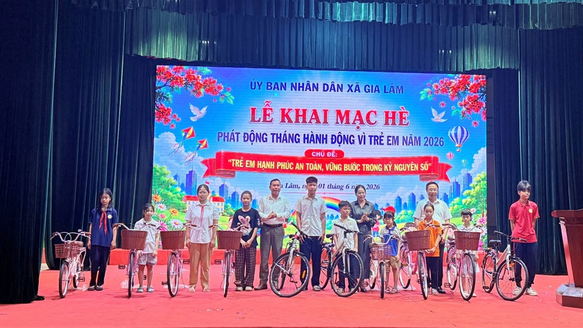 Xã Gia Lâm khai mạc hè và phát động Tháng hành động vì trẻ em năm 2026