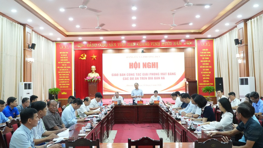 THƯỜNG TRỰC ĐẢNG UỶ GIAO BAN CÔNG TÁC GIẢI PHÓNG MẶT BẰNG CÁC DỰ ÁN