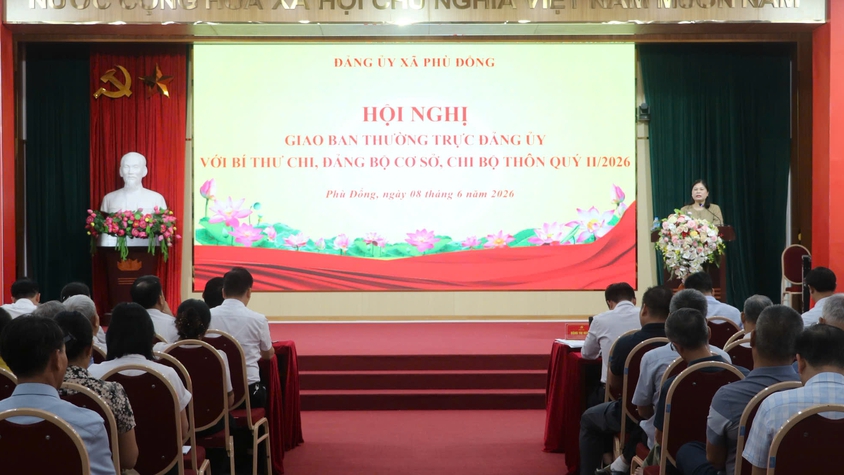 Hội nghị Thường trực Đảng ủy giao ban Bí thư chi bộ, đảng bộ cơ sở và chi bộ thôn 6 tháng đầu năm 2026.