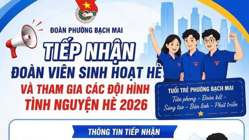THÔNG BÁO VỀ VIỆC TIẾP NHẬN SỔ ĐOÀN/PHIẾU SINH HOẠT HÈ NĂM 2026.