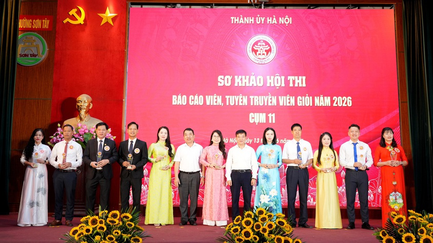 Sơn Tây giành giải Nhì tại sơ khảo Hội thi Báo cáo viên giỏi cấp thành phố cụm 11