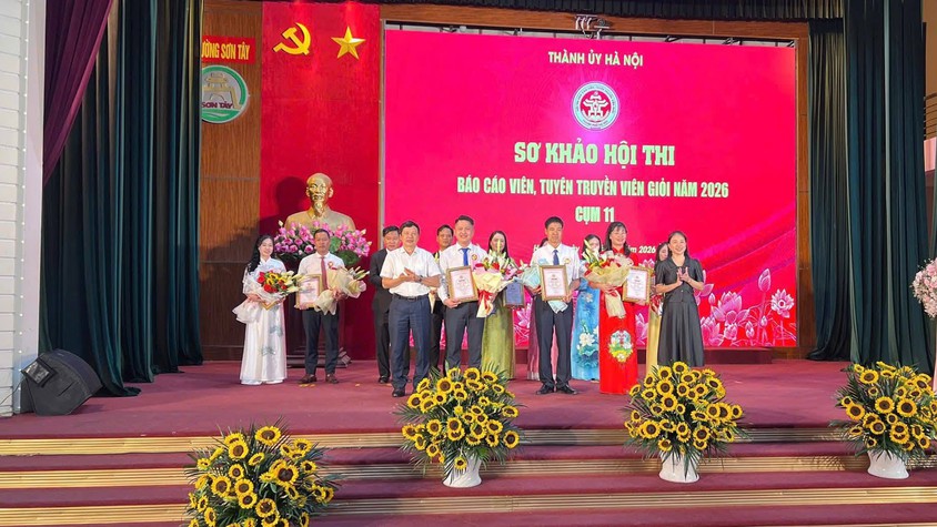 Xã Minh Châu giành giải Ba vòng sơ khảo Hội thi báo cáo viên, tuyên truyền viên giỏi năm 2026 cụm thi số 11 - Thành phố Hà Nội
