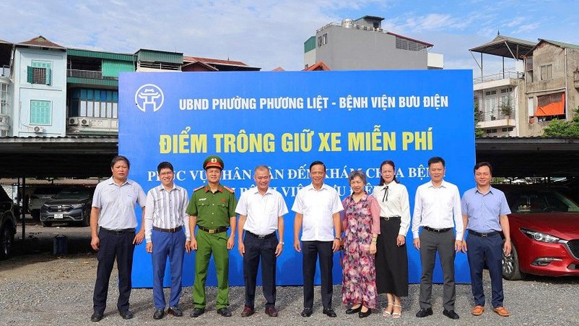 Phường Phương Liệt phối hợp với Bệnh viện Bưu Điện: Ra mắt bãi xe ô tô miễn phí giúp giải tỏa ùn tắc và lập lại trật tự đô thị