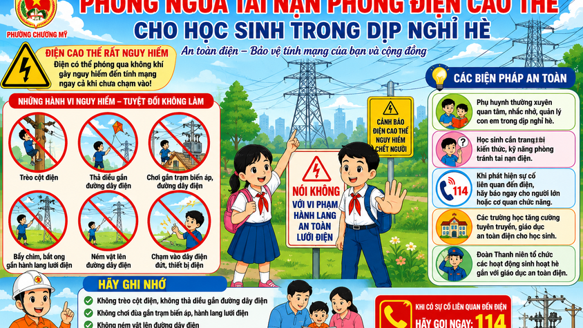 Chủ động phòng ngừa tai nạn phóng điện cao thế cho học sinh trong dịp nghỉ hè