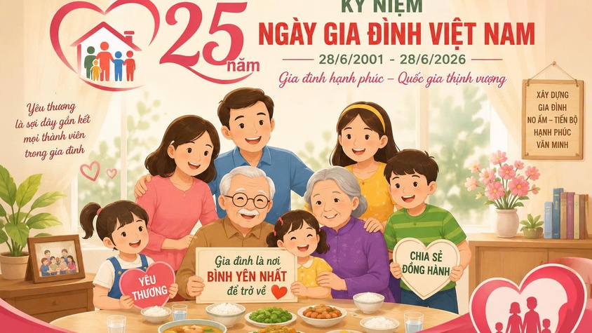 Kỷ niệm 25 năm ngày Gia đình Việt Nam (28/6/2001 - 28/6/2026)