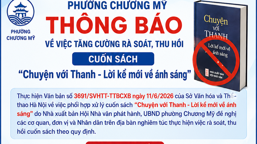 Thông báo về việc dừng phát hành và thu hồi cuốn sách “Chuyện với Thanh - Lời kể mới về ánh sáng”