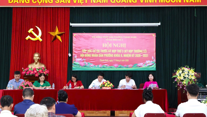 Thanh Xuân - Hội nghị tiếp xúc cử tri trước kỳ họp thứ 3 HĐND phường khóa II, nhiệm kỳ 2026-2031