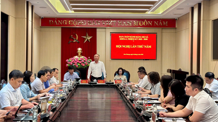 Hội nghị lần thứ Năm Ban Chấp hành Đảng bộ xã Đan Phượng khóa I nhiệm kỳ 2025–2030 thảo luận nhiều nội dung quan trọng