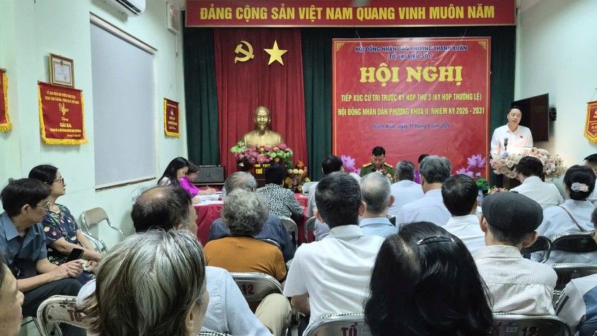 Tổ đại biểu số 7 HĐND phường Thanh Xuân tiếp xúc cử tri trước kỳ họp thứ 3 (kỳ họp thường lệ) HĐND phường khóa II, nhiệm kỳ 2026 - 2031.