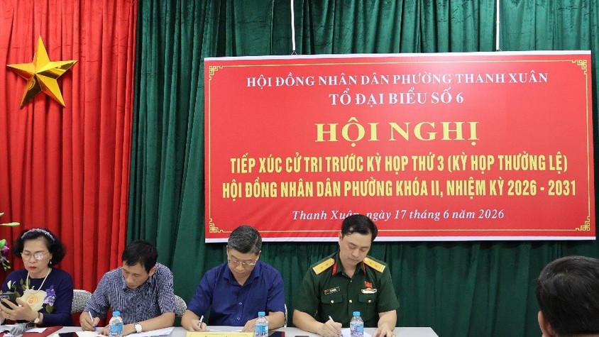 Tổ đại biểu số 6 HĐND phường Thanh Xuân tiếp xúc cử tri trước kỳ họp thứ 3 (kỳ họp thường lệ) HĐND phường khóa II, nhiệm kỳ 2026 - 2031