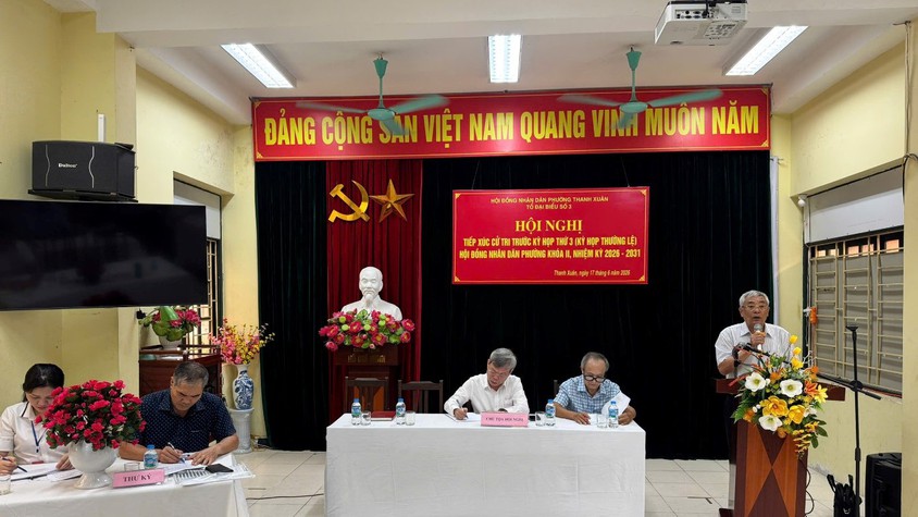 Tổ đại biểu số 3 HĐND phường Thanh Xuân tiếp xúc cử tri trước kỳ họp thứ 3 (kỳ họp thường lệ) HĐND phường khóa II, nhiệm kỳ 2026 - 2031.