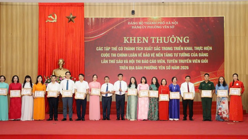Phường Yên Sở tổng kết các cuộc thi tuyên truyền, bảo vệ nền tảng tư tưởng của Đảng