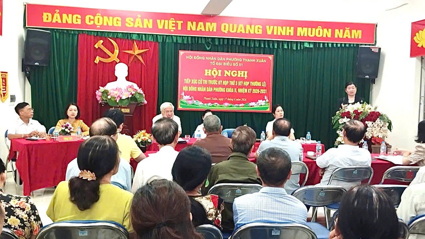 Tổ đại biểu số 1 HĐND phường Thanh Xuân tiếp xúc cử tri trước Kỳ họp thứ 3 (kỳ họp thường lệ) HĐND phường khóa II, nhiệm kỳ 2026 - 2031
