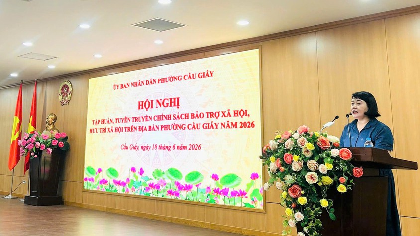 PHƯỜNG CẦU GIẤY TỔ CHỨC HỘI NGHỊ TẬP HUẤN, TUYÊN TRUYỀN CHÍNH SÁCH BẢO TRỢ XÃ HỘI NĂM 2026