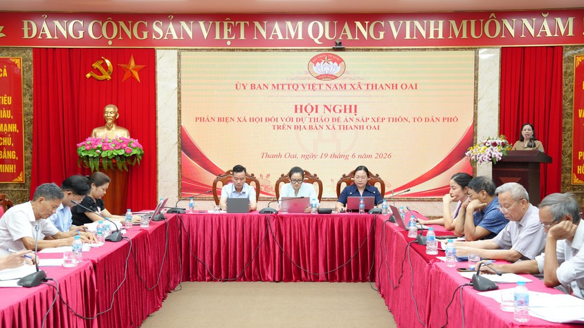 UBMTTQ Việt Nam xã Thanh Oai phản biện xã hội về dự thảo Đề án sắp xếp thôn, TDP