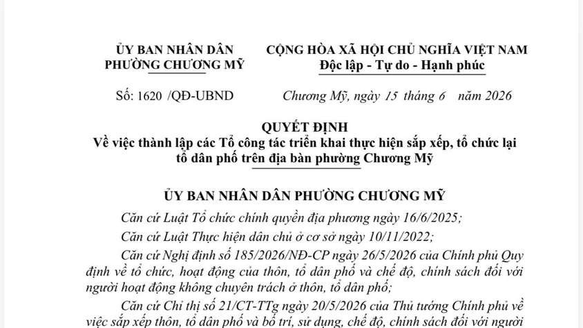 Chương Mỹ thành lập 7 Tổ công tác triển khai sắp xếp, tổ chức lại tổ dân phố