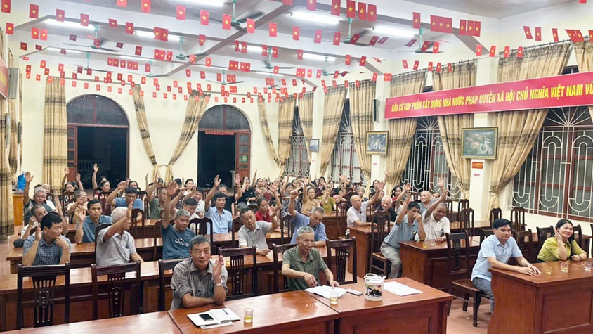 Người dân khu vực Thụy Hương đồng thuận cao với phương án sắp xếp, tổ chức lại tổ dân phố