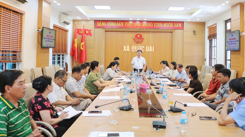 Xã Quốc Oai triển khai phương án sắp xếp thôn trên địa bàn