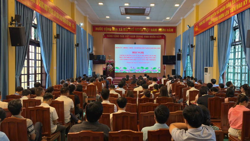 Xã Hương Sơn tập huấn sử dụng hệ thống quản trị thực OKR/KPI