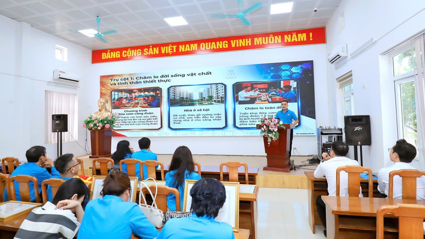 CÔNG ĐOÀN PHƯỜNG CẦU GIẤY TỔ CHỨC HỘI NGHỊ TUYÊN TRUYỀN ĐẠI HỘI CÔNG ĐOÀN VIỆT NAM LẦN THỨ XIV, NHIỆM KỲ 2026 - 2031