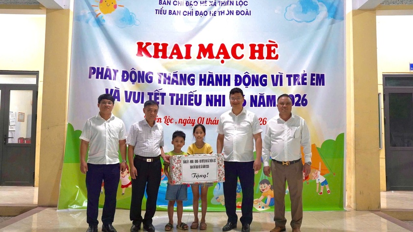 XÃ THIÊN LỘC: ĐỒNG LOẠT KHAI MẠC HÈ VÀ VUI TẾT THIẾU NHI NĂM 2026 TẠI 14 THÔN