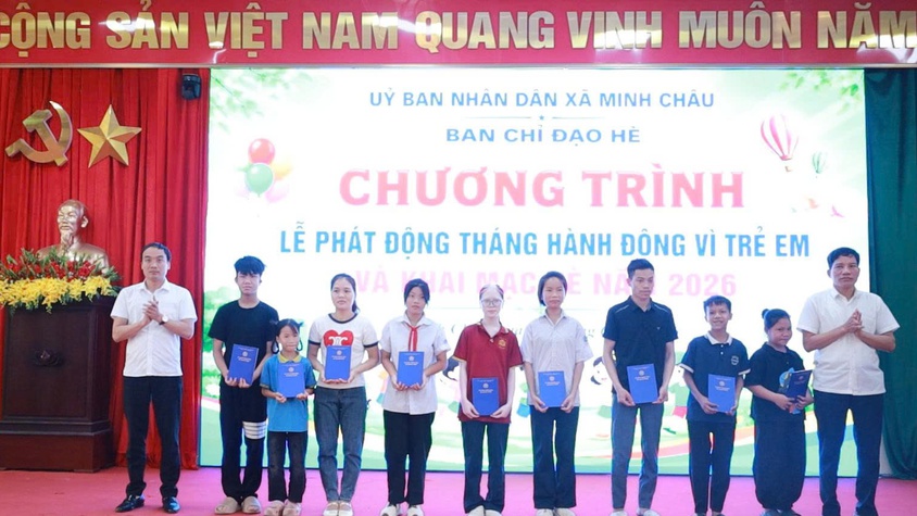 Xã Minh Châu phát động Tháng hành động vì trẻ em và khai mạc Hè năm 2026