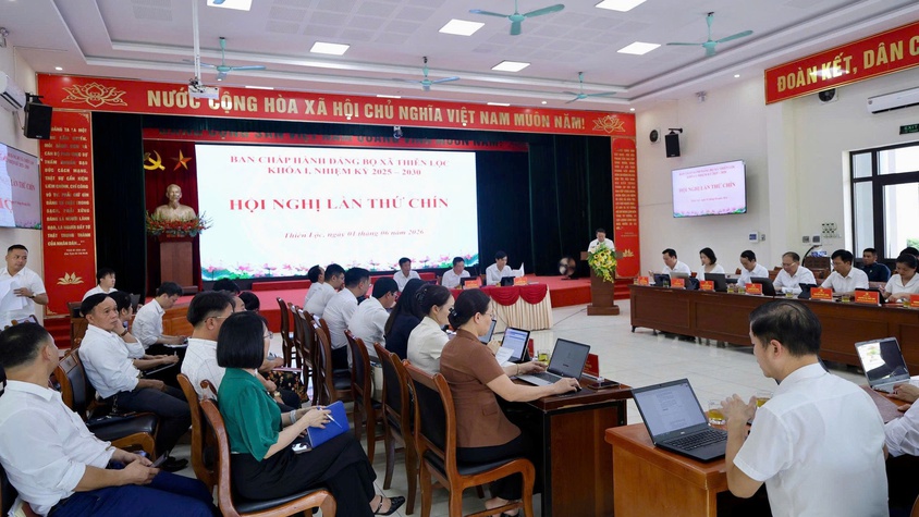 Hội nghị lần thứ Chín BCH Đảng bộ xã Thiên Lộc khóa I nhiệm kỳ 2025 - 2030