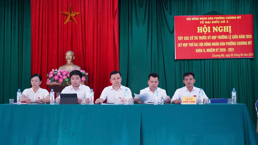 Tổ đại biểu số 3 HĐND phường Chương Mỹ tiếp xúc cử tri trước kỳ họp thường lệ giữa năm 2026
