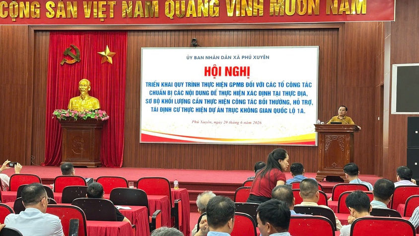 Xã Phú Xuyên triển khai quy trình thực hiện công tác giải phóng mặt bằng Dự án trục không gian Quốc lộ 1A