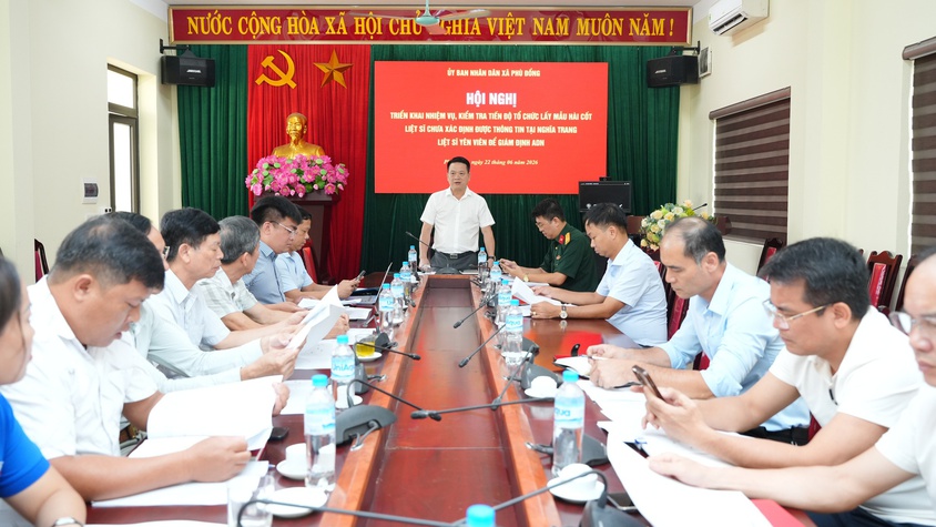 Xã Phù Đổng: Tổ chức lấy mẫu hài cốt liệt sĩ chưa xác định được thông tin